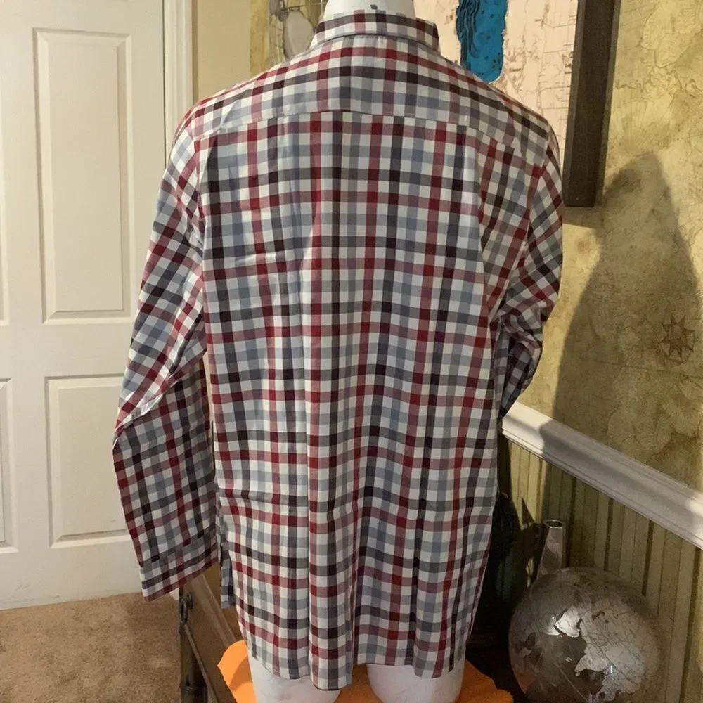 The North Face check button down.